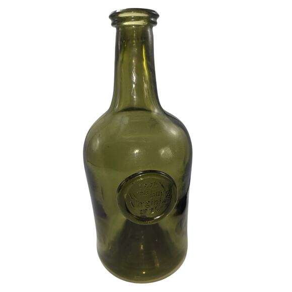 Hand-blown bicentennial Williamsburg, Virginia wine bottle, 9"‎ - Picture 1 of 8